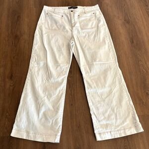 EUC Boden Patch Pocket Wide Leg Jeans High Rise Embroidered Womens‎ Size 14